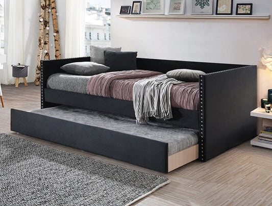 SADIE BLACK VELVET DAYBED Smyrna Furniture Outlet