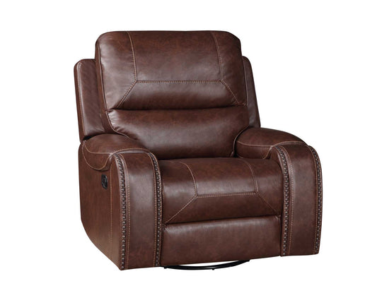 Keily Recliner, Manual Swivel, Glider, Brown