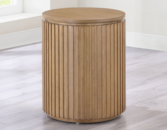Colvin, 18″ Round End Table, Toffee