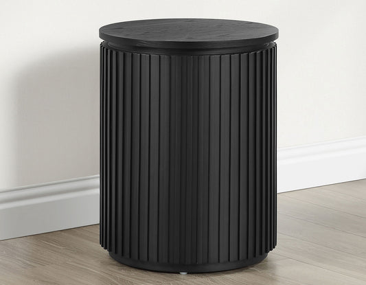 Colvin, 18″ Round End Table, Black