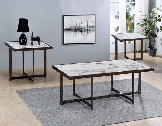 Kayley 3-Piece Sintered Stone Table Set