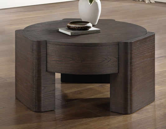 Salina 32.5″ Round Coffee Table with Casters