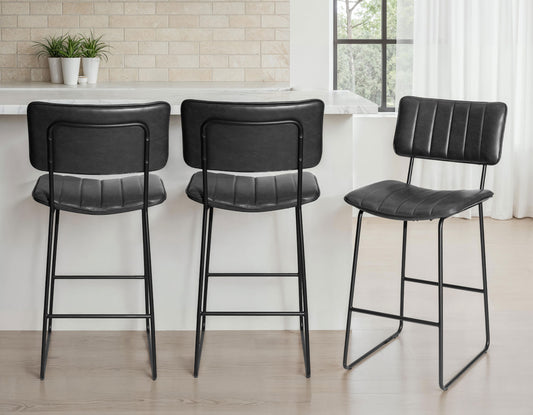 Tribeca 30″ Commercial Grade Bar Stool, Black