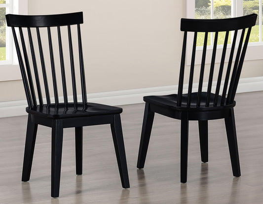 Vaughn Black Modern Windsor Side Chair
