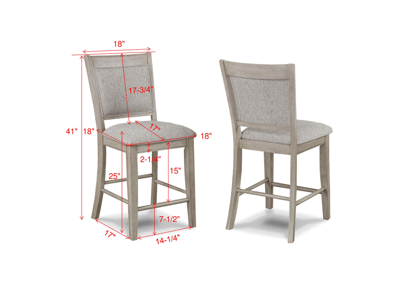 FULTON COUNTER HEIGHT CHAIR WHITE OAK
