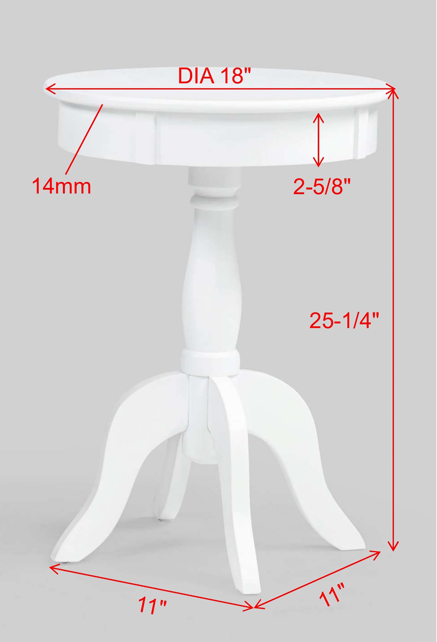 ROMY CHAIRSIDE TABLE WHITE