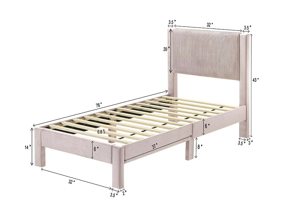 LUCIA TWIN BED PINK