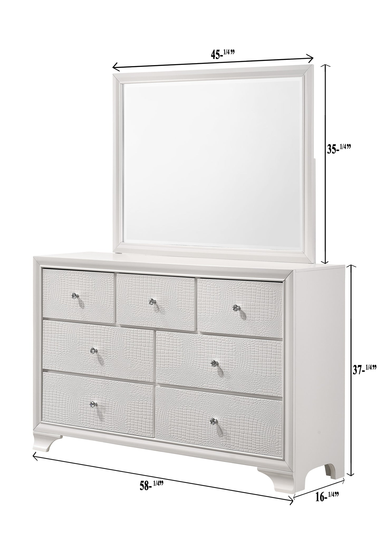 LYSSA DRESSER MIRROR FROST