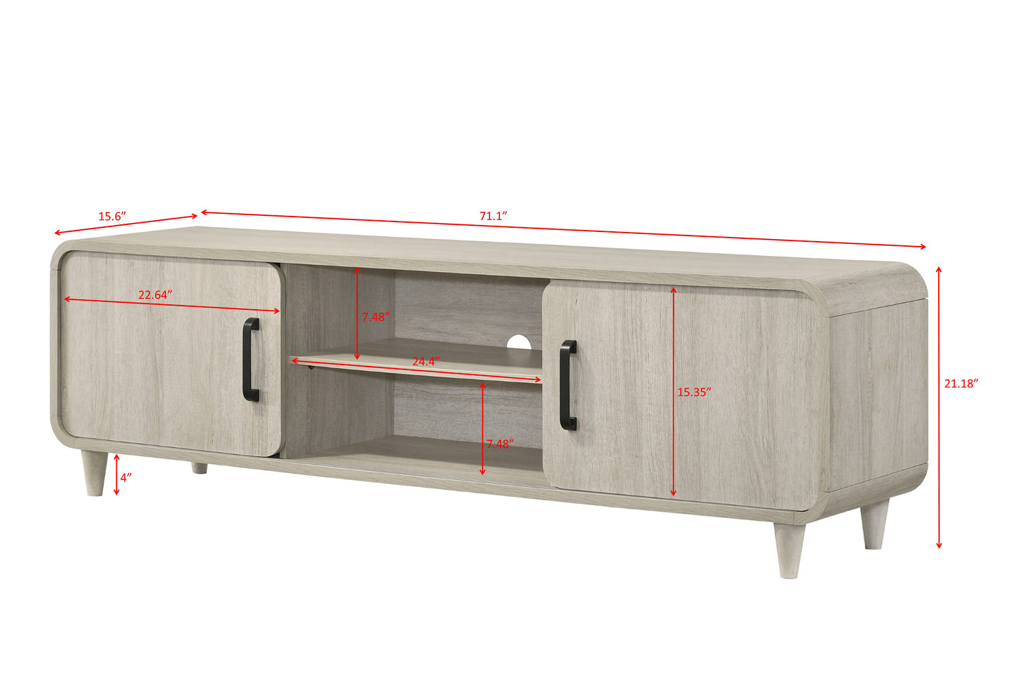 NYOMI TV STAND - WHITE