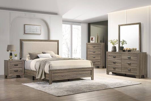 MILLIE UPHOLSTEREDOLSTERY BED ONE BOX -GREY