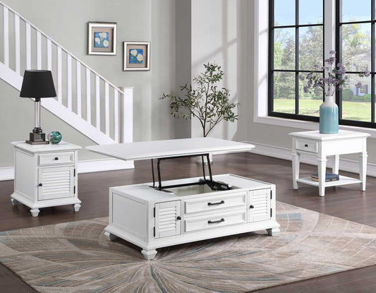 Charlestown
Lift-Top Cocktail Table
End Table
Storage End Table