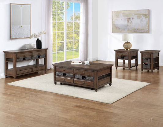 Oliver
Cocktail Table, Castered
End Table
Chairside End Table
Sofa Table