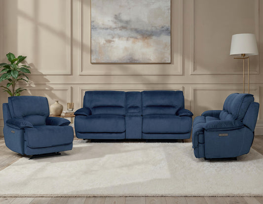 Olsen Dual-Power Zero-Gravity Reclining, Indigo
117″ Sofa
97″ Console Loveseat
Recliner