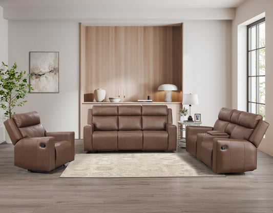 Barron Manual Reclining
87″ Sofa
65″ Console Loveseat
Recliner
