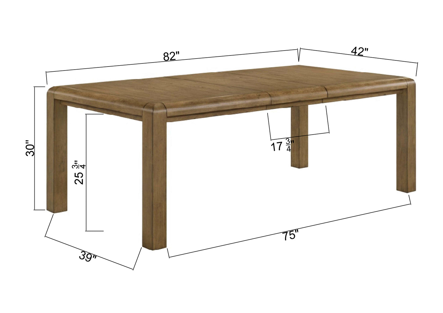 COCKRELL DINING TABLE (W/18"LEAF)