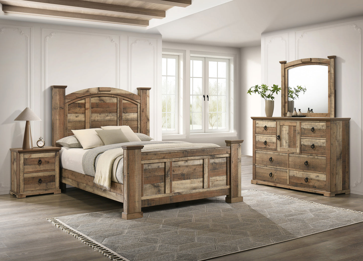 ELLA-MAE DRESSER MIRROR-RECLA.NATURAL
