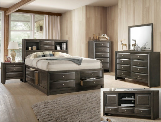 EMILY STORAGE BEDROOM GREY Smyrna Furniture Outlet