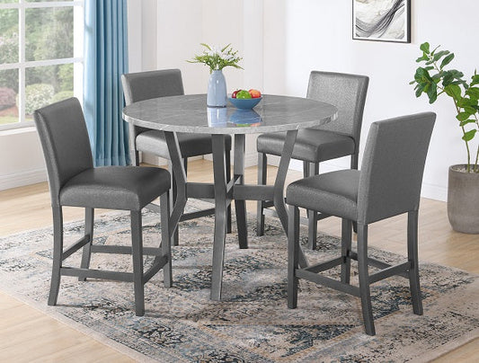 JUDSON 5-PK CT HT SET GLITTER GREY Smyrna Furniture Outlet