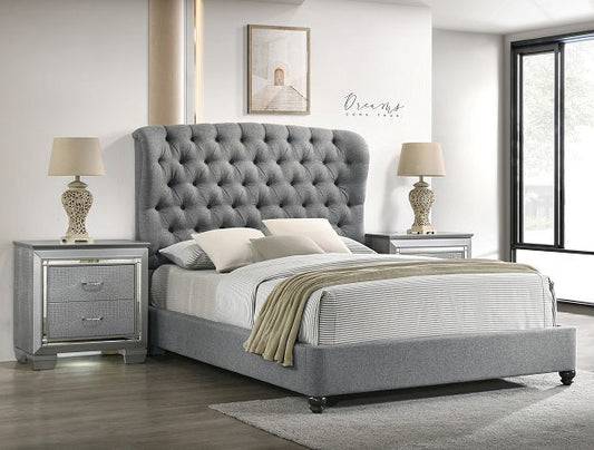 LINDA BED GRAY Smyrna Furniture Outlet