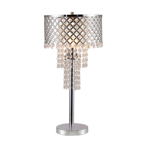 CRYSTAL ON MESH TABLE LAMP 24"H