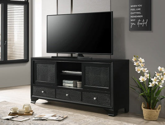 LYSSA TV STAND - BLACK Smyrna Furniture Outlet