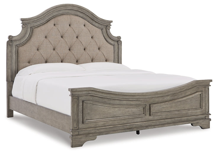 Lodenbay California King Panel Bed with Mirrored Dresser Smyrna Furniture Outlet