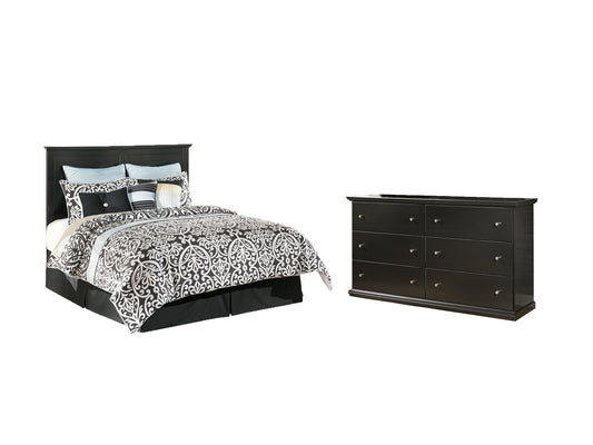 Maribel King/California King Panel Headboard with Dresser Smyrna Furniture Outlet