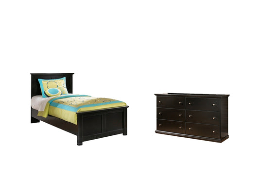 Maribel Twin Panel Bed with Dresser Smyrna Furniture Outlet