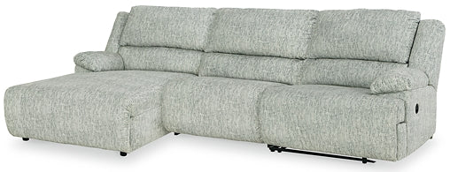 McClelland 3-Piece Reclining Sectional with Chaise Smyrna Furniture Outlet