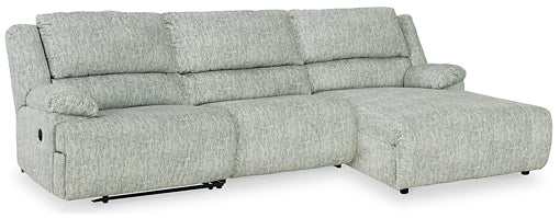 McClelland 3-Piece Reclining Sectional with Chaise Smyrna Furniture Outlet