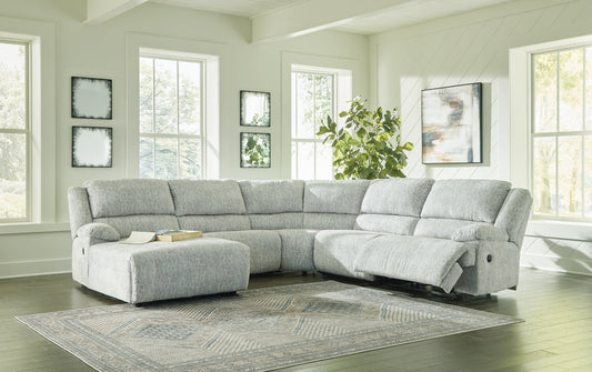 McClelland 5-Piece Reclining Sectional with Chaise Smyrna Furniture Outlet