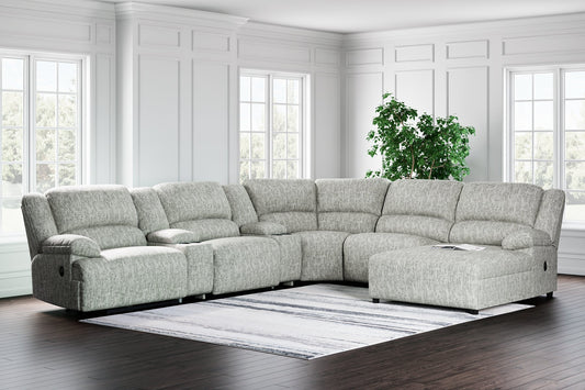 McClelland 7-Piece Reclining Sectional with Chaise Smyrna Furniture Outlet
