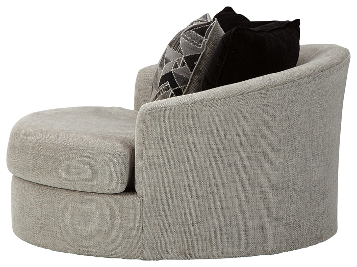 Megginson Oversized Round Swivel Chair Smyrna Furniture Outlet