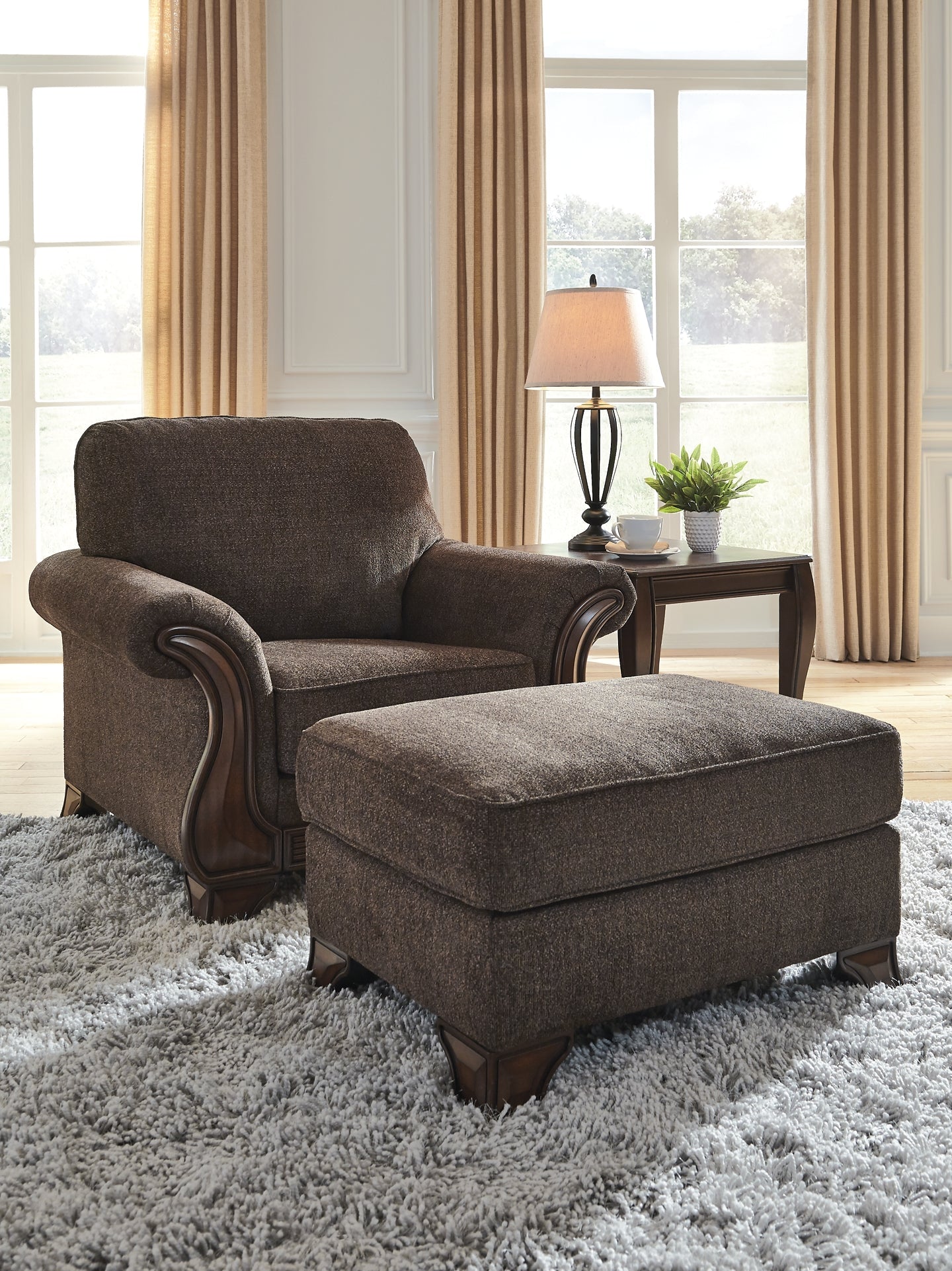 Miltonwood Chair and Ottoman Smyrna Furniture Outlet