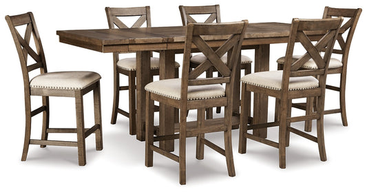 Moriville Counter Height Dining Table and 6 Barstools Smyrna Furniture Outlet