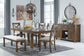 Moriville Dining Table and 4 Chairs and Bench Smyrna Furniture Outlet