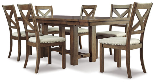 Moriville Dining Table and 6 Chairs Smyrna Furniture Outlet