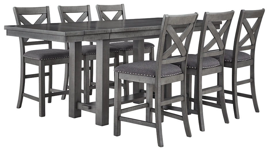 Myshanna Counter Height Dining Table and 6 Barstools Smyrna Furniture Outlet