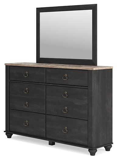 Nanforth Dresser and Mirror Smyrna Furniture Outlet