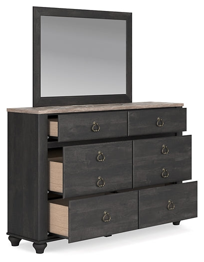 Nanforth Dresser and Mirror Smyrna Furniture Outlet