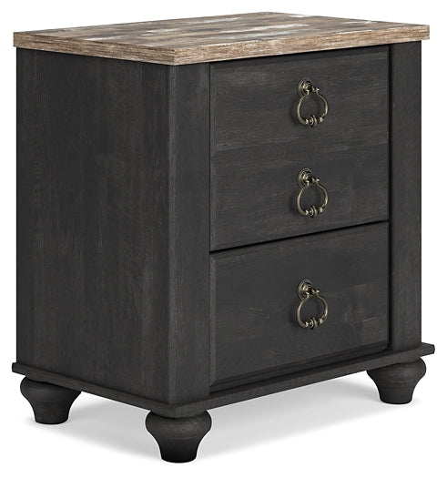 Nanforth Two Drawer Night Stand Smyrna Furniture Outlet