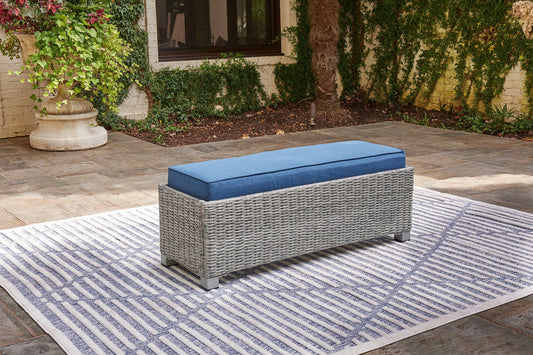 Naples Beach Bench with Cushion Smyrna Furniture Outlet