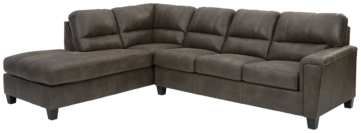 Navi 2-Piece Sleeper Sectional with Chaise Smyrna Furniture Outlet