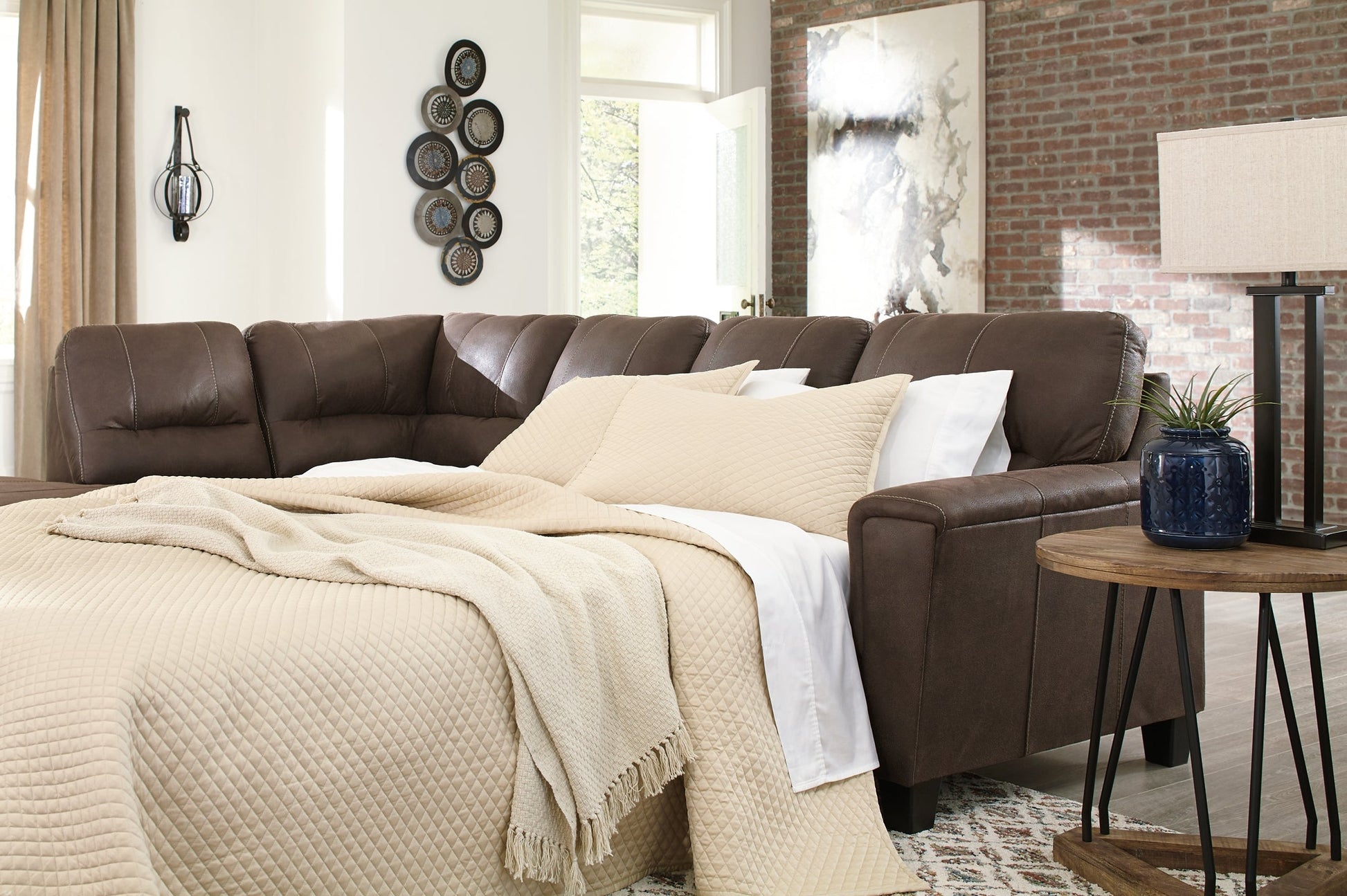 Navi 2-Piece Sleeper Sectional with Chaise Smyrna Furniture Outlet