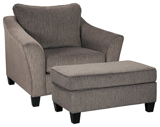 Nemoli Chair and Ottoman Smyrna Furniture Outlet