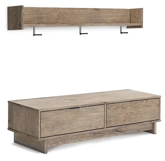 Oliah Bench with Coat Rack Smyrna Furniture Outlet
