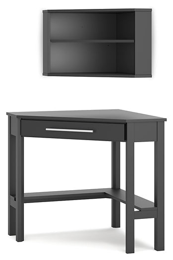 Otaska Home Office Corner Desk with Bookcase Smyrna Furniture Outlet
