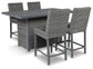 Palazzo Outdoor Bar Table and 4 Barstools Smyrna Furniture Outlet