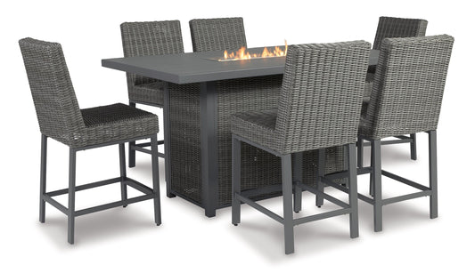 Palazzo Outdoor Fire Pit Table and 4 Chairs Smyrna Furniture Outlet