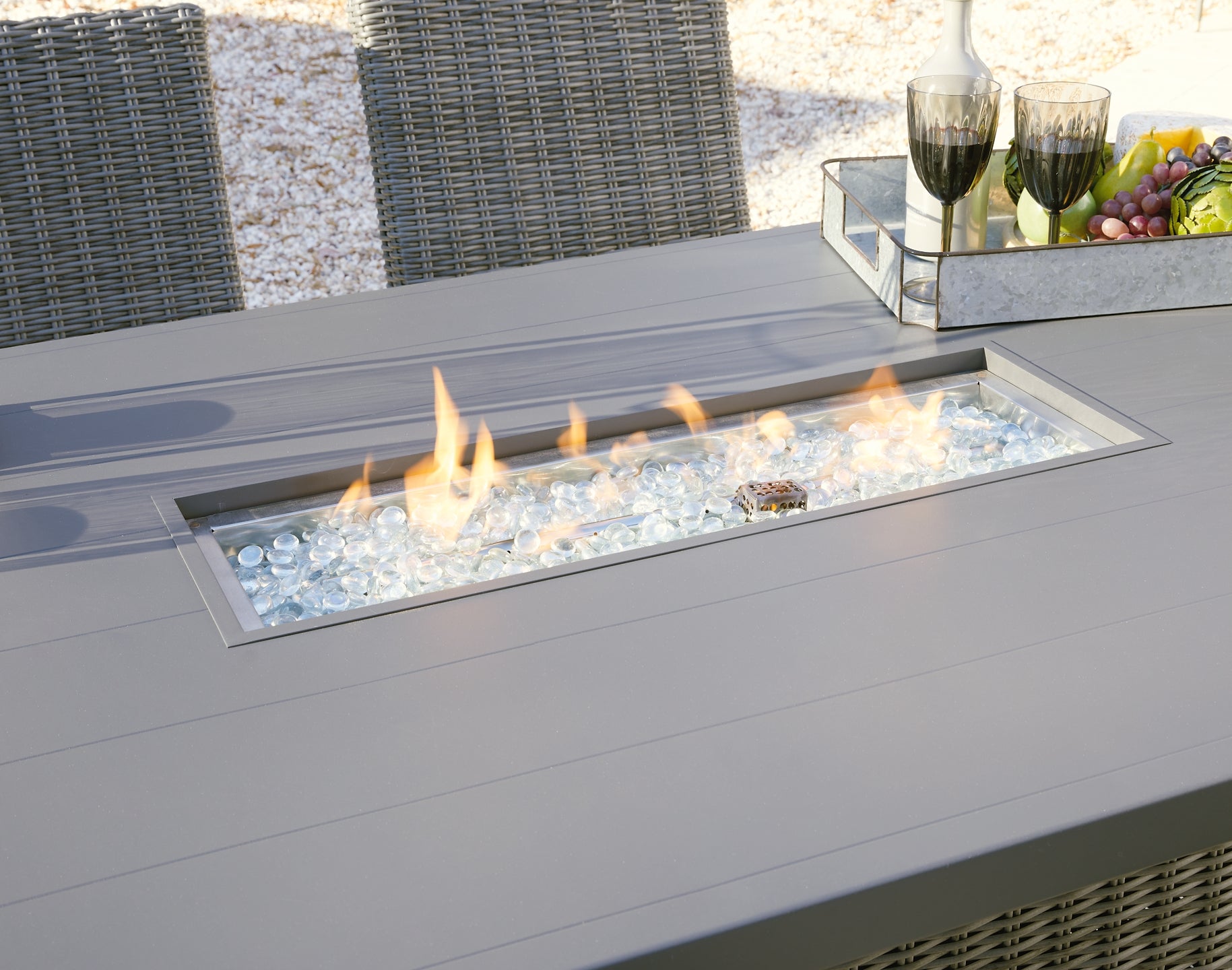 Palazzo RECT Bar Table w/Fire Pit Smyrna Furniture Outlet